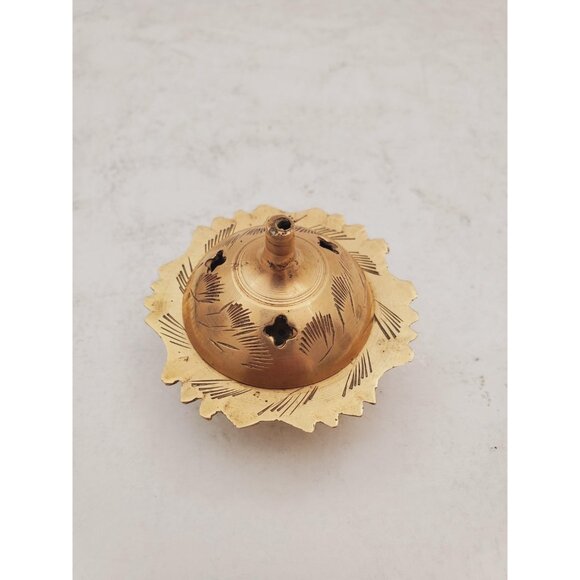 Vintage Brass Stick/Cone Incense Burner small burner with lid, made in i… - Picture 3 of 10